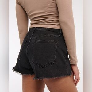 Abercrombie & Fitch Curve Love High Rise Mom Short Size 25 Black Spring Break